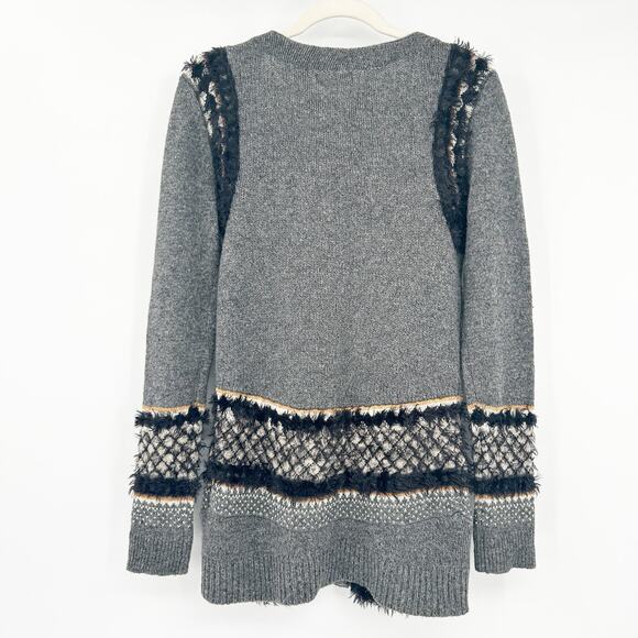 Anthropologie Sleeping On Snow Womens Corby Lodge Knit Wool Blend Cardigan S - Picture 8 of 8
